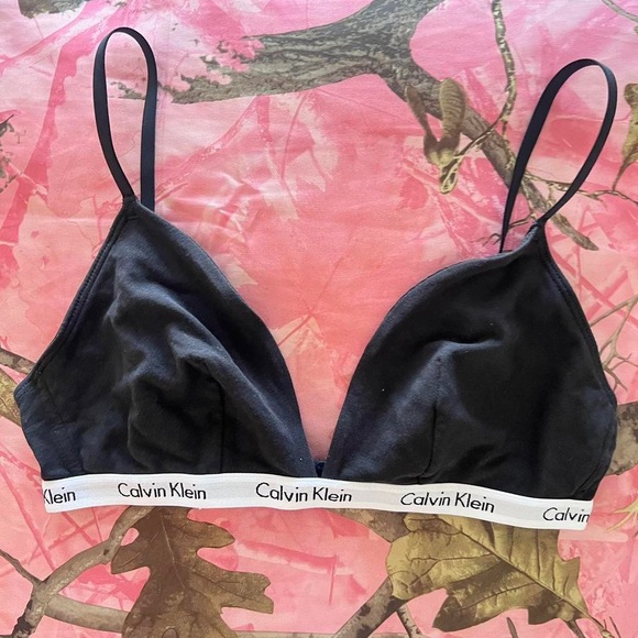 COPY - calvin klein black triangle bralette - Picture 3 of 8